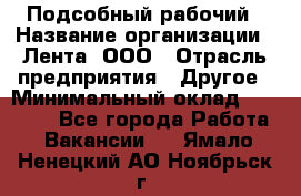 Подсобный рабочий › Название организации ­ Лента, ООО › Отрасль предприятия ­ Другое › Минимальный оклад ­ 22 500 - Все города Работа » Вакансии   . Ямало-Ненецкий АО,Ноябрьск г.
